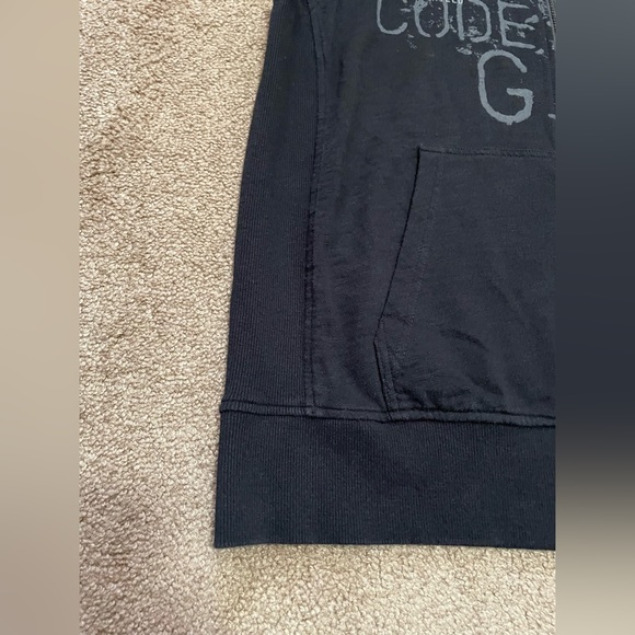MINT CONDITION GUESS SLEEVELESS HOODIE VEST BLACK SIZE XL PERFECT CONDITION RARE - Picture 5 of 13